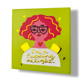 I'm A Fucking Delight Grumpy Deluxe Ceramic Coaster