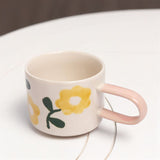 Yellow Flower Print - Mug