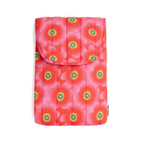 Puffy Floral Laptop Sleeve Pink