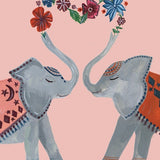 Card-Elephant Floral Heart