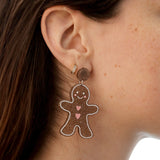 Gingerbread Man Earrings