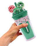 Christmas Donut Green Sorbet Sipper