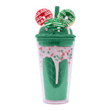 Christmas Donut Green Sorbet Sipper