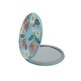 Flowers On Aqua - Cosmetic Mirror