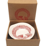 Red Fantail & Pohutukawa On White 7cm - Bowl