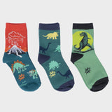 Dinosaur Days Kids Glow In The dark Crew Socks Pack of 3