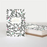 Merry Christmas Outline Trees - Cards Pk 10