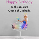 Queen Of Cocktails - Birthday Card