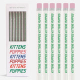 Kittens Puppies Box of 6 Pencils