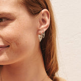 Amore Sparkle Hoops L Steel