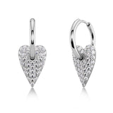 Amore Sparkle Hoops L Steel