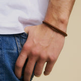 Franky Bracelet Leather Brown/Silver