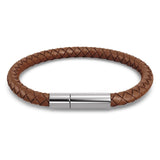 Franky Bracelet Leather Brown/Silver