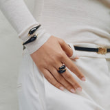 Lovebirds Bangle Black Gold / Large