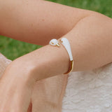Lovebirds Bangle Gold/White
