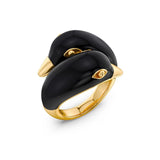 Lovebirds Ring Gold/Black