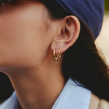 Novel knot Hoops L Gold