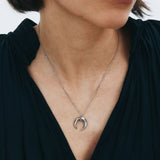Wishbone Necklace L Steel