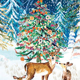 Wild Winter's Song Deer - Christmas Gold Foil Card