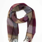 Eliza 100% Wool Scarf – Sangria and Chocolate