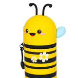 2-in-1 Silicone Pencil Case - Kawaii - Bee