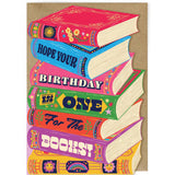 Book Pile - Die-Cut Birthday Card