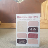 Mothers Day Card - Vouchers