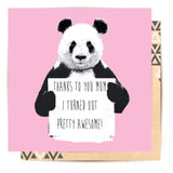Thanks To You Mum Panda Card