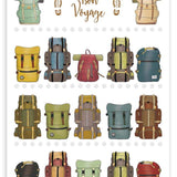 Back Packs Bon Voyage - Leaving Card