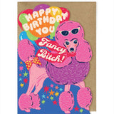 Fancy Poodle - Die-Cut Birthday Card