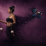 Wahine Tui Plum - Pre-Matted Mini Print