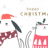Dog / Cat Happy Christmas 10 Pkt - Christmas Mini Card Pack