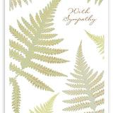 With Sympathy Ferns Card