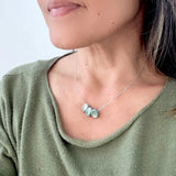 Tiny Paua Shell Cluster Family Floating Necklace