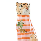 Pierson Leopard Vase - Orange/Pink