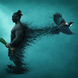 Warrior Tui Teal - Pre-Matted Mini Print