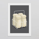 Milk Bottles - Art Print