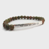 Green Opal Gemstone Bracelet – Kia kaha & carry on