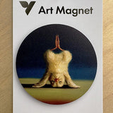 Yoga Chick Lotus Headstand Art - Magnet