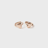Heart Huggies Earrings - Rose Gold