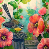 Hollyhocks - Mini Card