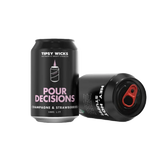 Tipsy Wicks Candles - 300g / 330ml Can - Pour Decisions - Champagne and Strawberries