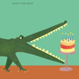 Crocodile Birthday Cake Card