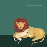 Lion And Cub Card
