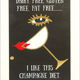Champagne Diet Foil Card