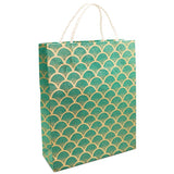 Fan Gold On Sea Green - Large Gift Bag