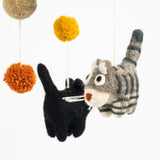 Mobile - Handmade Felted Cats