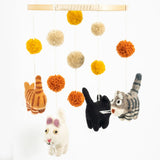 Mobile - Handmade Felted Cats