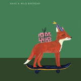 Card - Fox On Skateboard