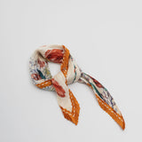 Kailani Pleated Square Scarf - Orange